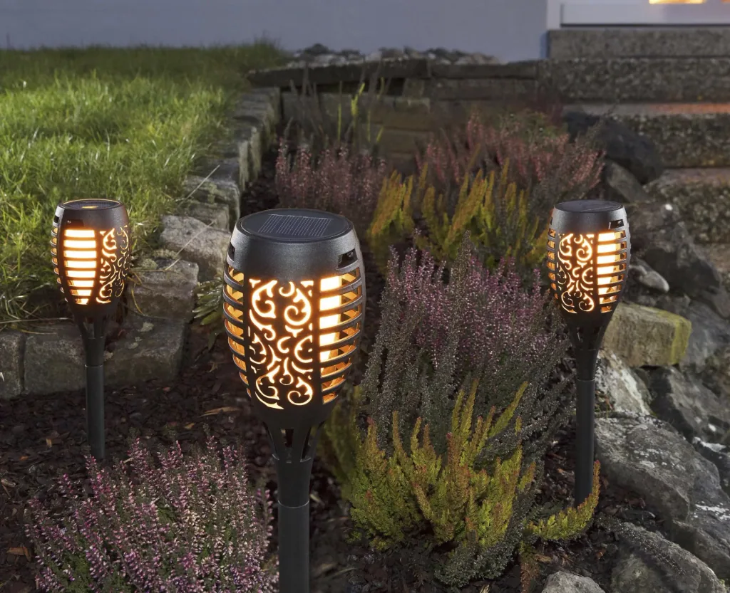 Solar LED Flammenleuchte - 3er Set
