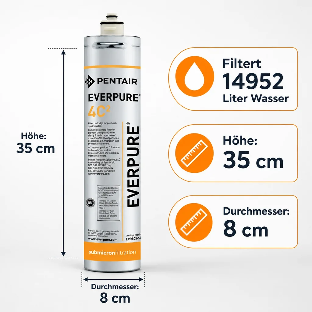 Wasserfilter, Filterpatrone - EVERPURE 4C2 für Kaltgetränke