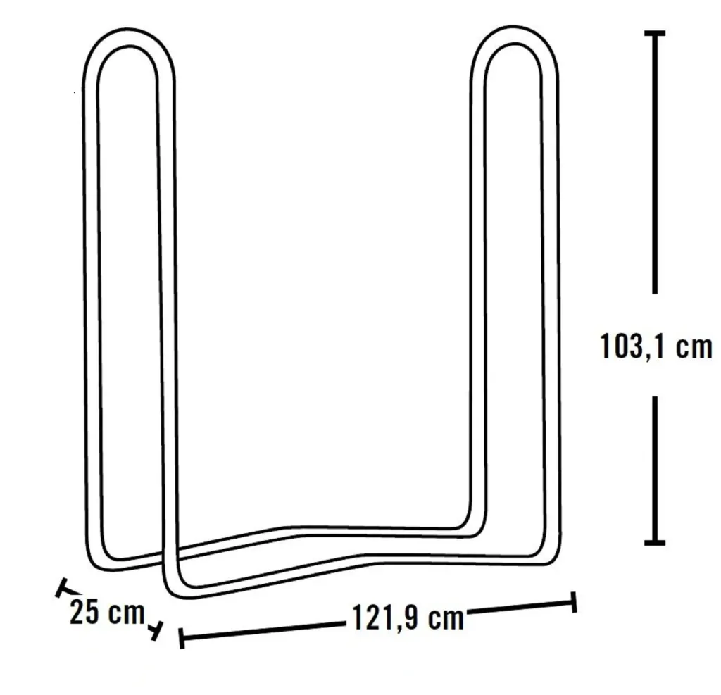 Kaminholzregal 122 cm, Traglast 272 kg