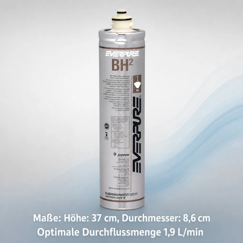 Wasserfilter, Filterpatrone - EVERPURE BH2 für Premiumwasser, Heißgetränkeautomaten, Kaffeemaschinen