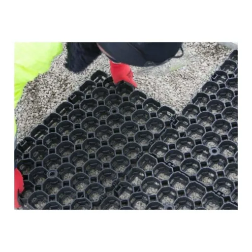 Rasengitter Schwarz, Rasenwaben, Befahrbar, RKP6 - Stabil und Umweltneutral 57x38x4cm