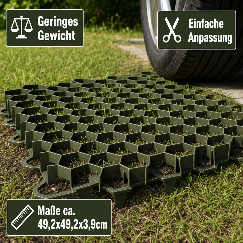 Rasengitter grün RKP1 ca.49,2x49,2x 3,9cm