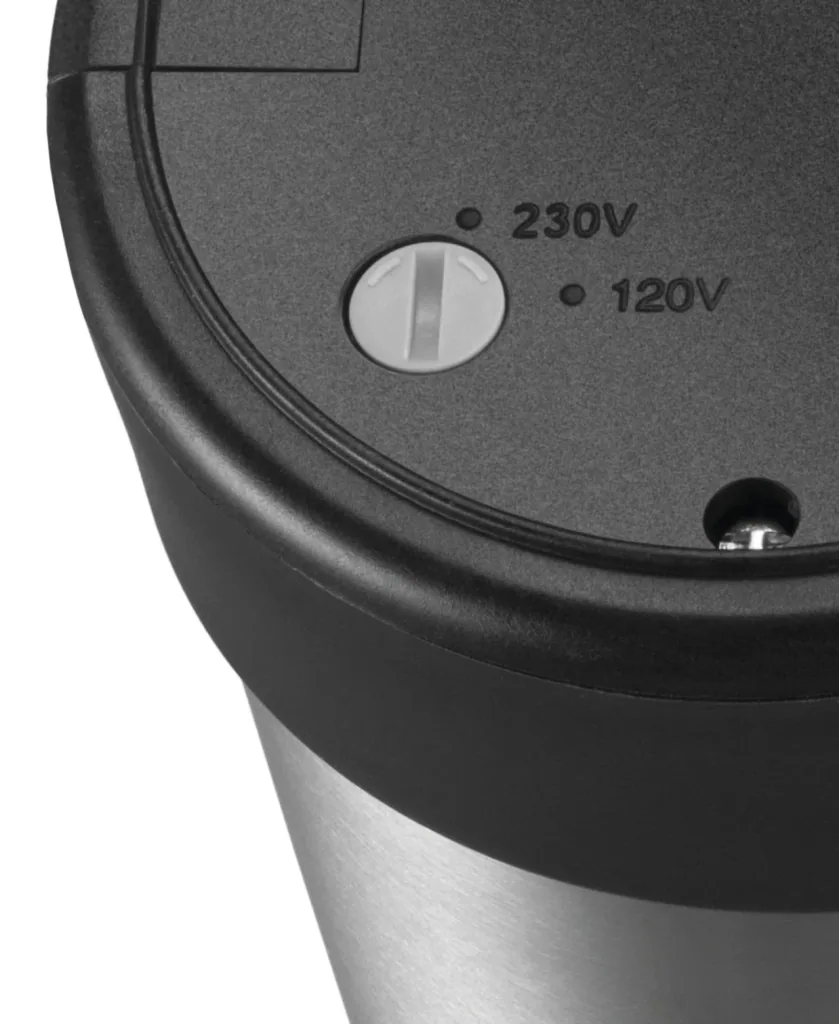 Blitz-Wasserkocher 0,5 L Edelstahl, 7-teilig - Mit 2 Trinkbechern, Kaffeelöffel und Doppelfach-Behälter