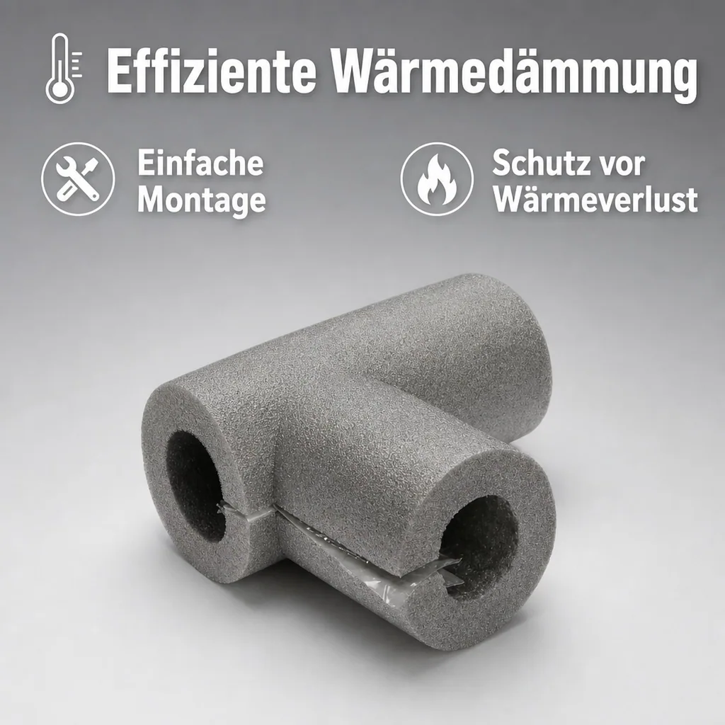 Rohrisolierung Bogen, selbstklebende Dämmung, 28 mm, Polyethylen