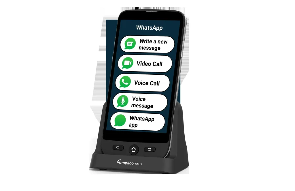 Senioren Smartphone M510-C mit Ladeschale, SOS Armband und Schutzhülle