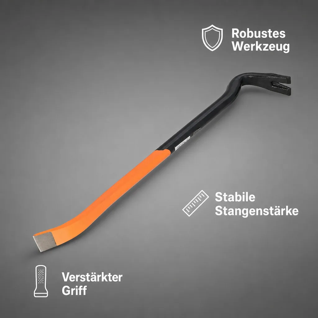 Nageleisen Brechstange 1200mm gehärteter Stahl Griff verstärkt
