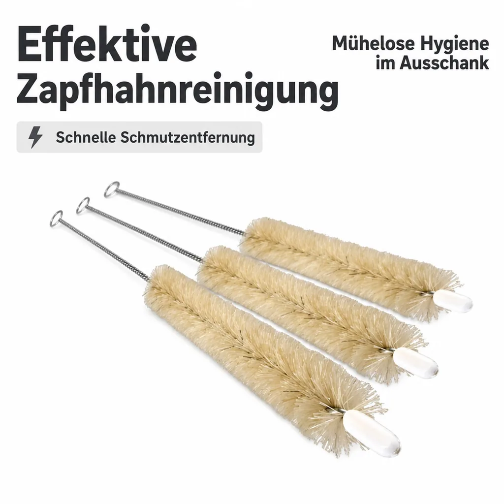Reinigungsbürste, Putzbürste für Schankhahn, Zapfhahn, Bierhahn, Größe: für NW 10mm
