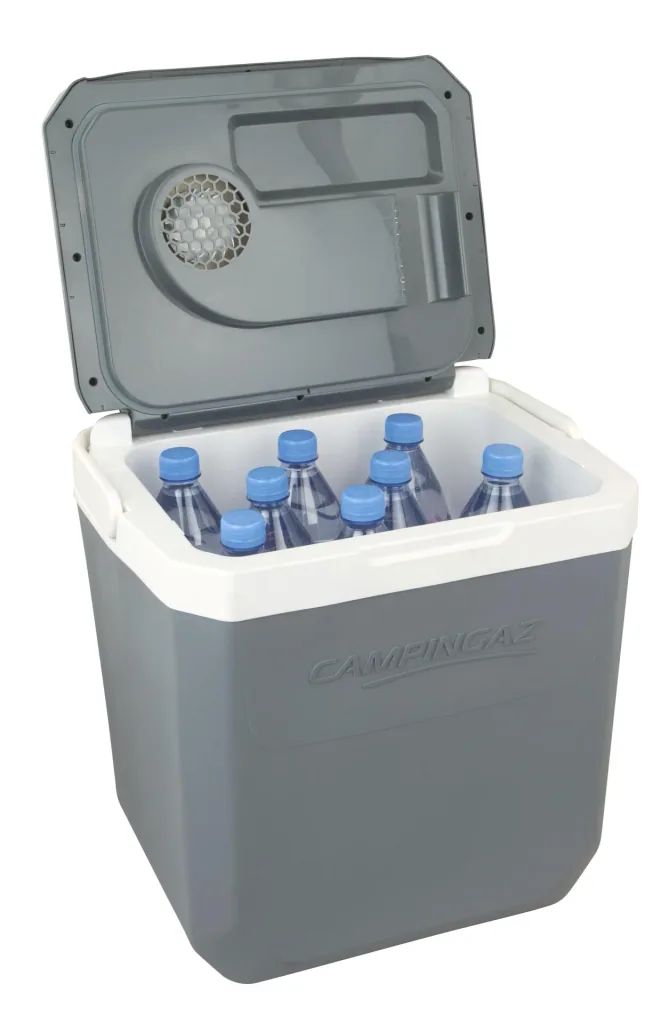 Powerbox  Plus 28L  Thermoelektrische Kühlbox mit 28L Fassungsvermögen, antimikrobielle Innenwände, 12 V Stecker