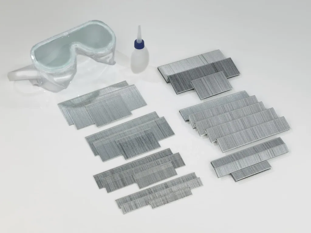 Druckluft Klammer-und Nagelpistole 2in1 - inklusive Zubehör