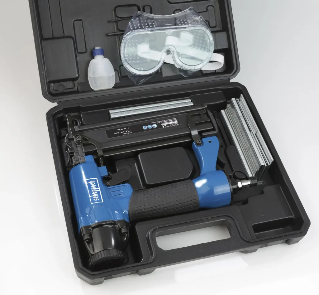 Druckluft Klammer-und Nagelpistole 2in1 - inklusive Zubehör
