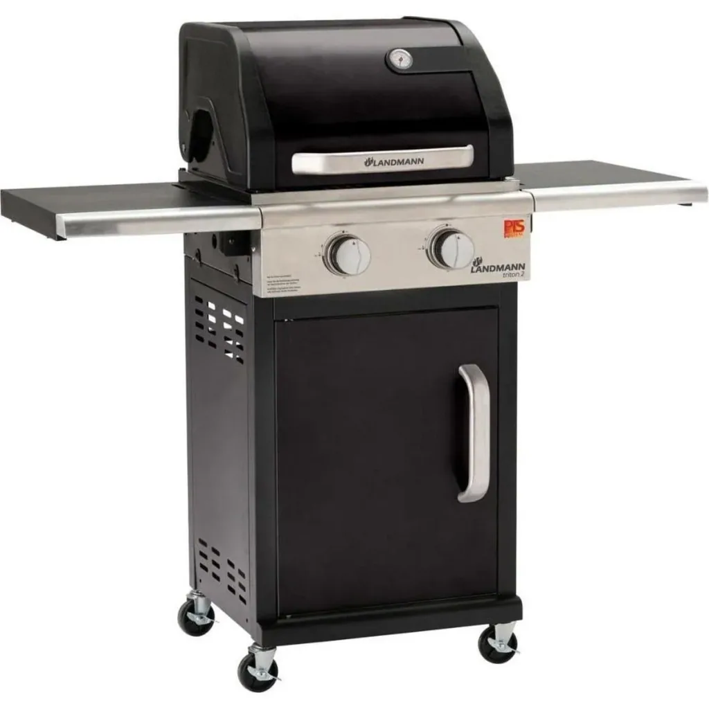 Triton 2.0 black gas BBQ - Gasgrill - Barbecue - klappbare Arbeitsfläche - geeignet für 8 Personen