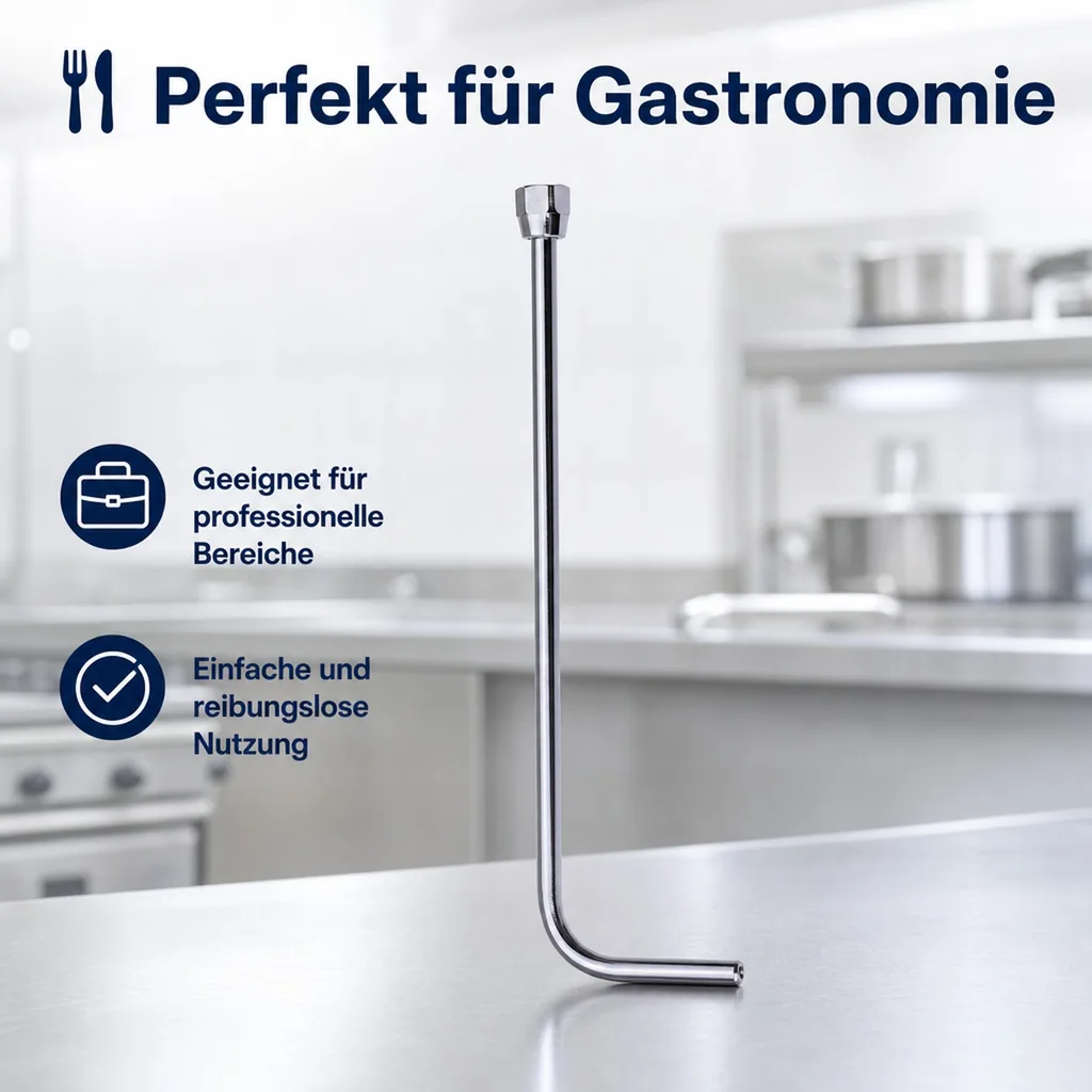 Unterspülrohr für Wasserarmatur, Wasserhahn - Perfekt für die Nutzung in der Gastronomie