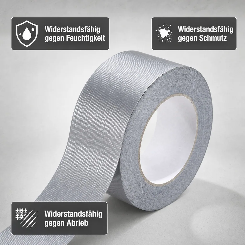 Gewebeklebeband PE-beschichtet aus Naturkautschuk, Breite 48 mm, Länge 50 m