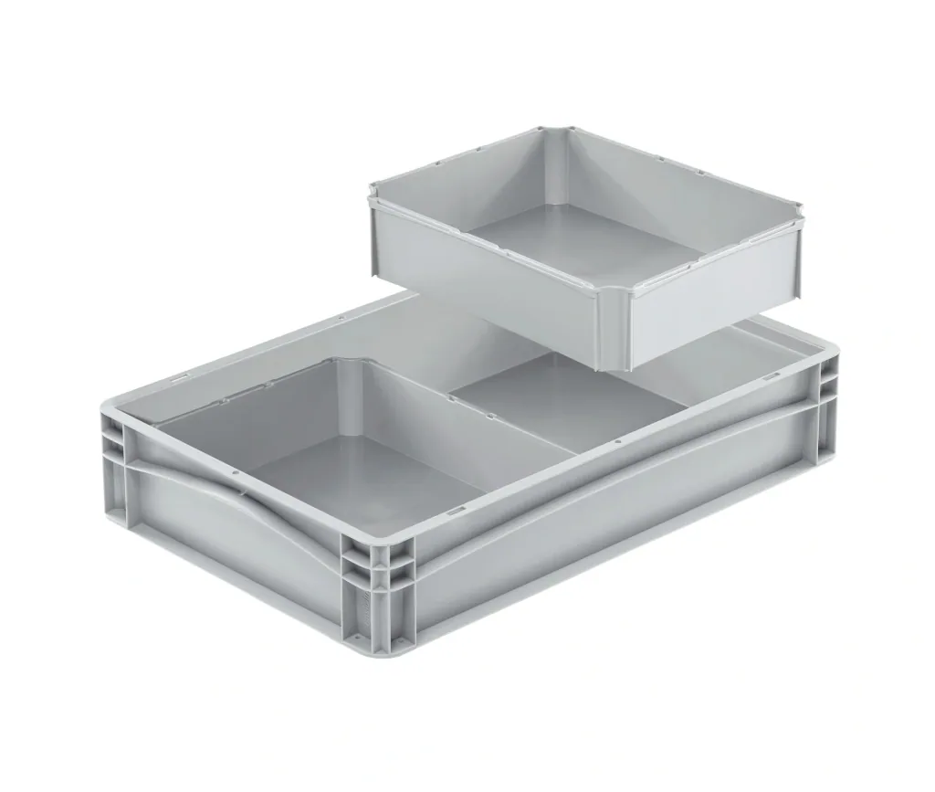Eurobox Einsatzkasten grau 1/2 quer