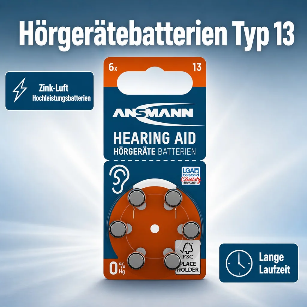 Hörgerätebatterien Typ 13 / PR48