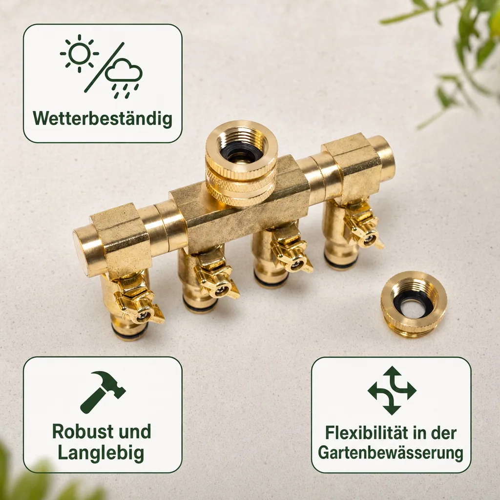 4 Wege Wasserverteiler