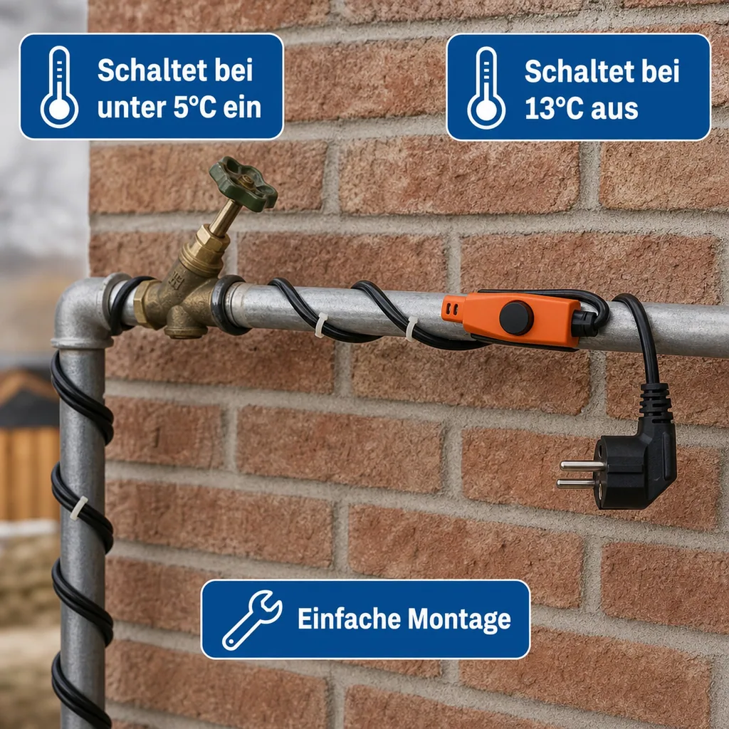 Frostschutz Heizleitung, 4 m, 64 Watt