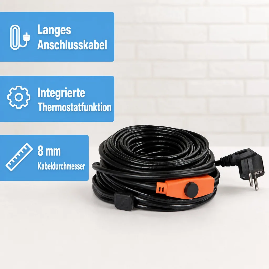 Frostschutz Heizleitung, 4 m, 64 Watt