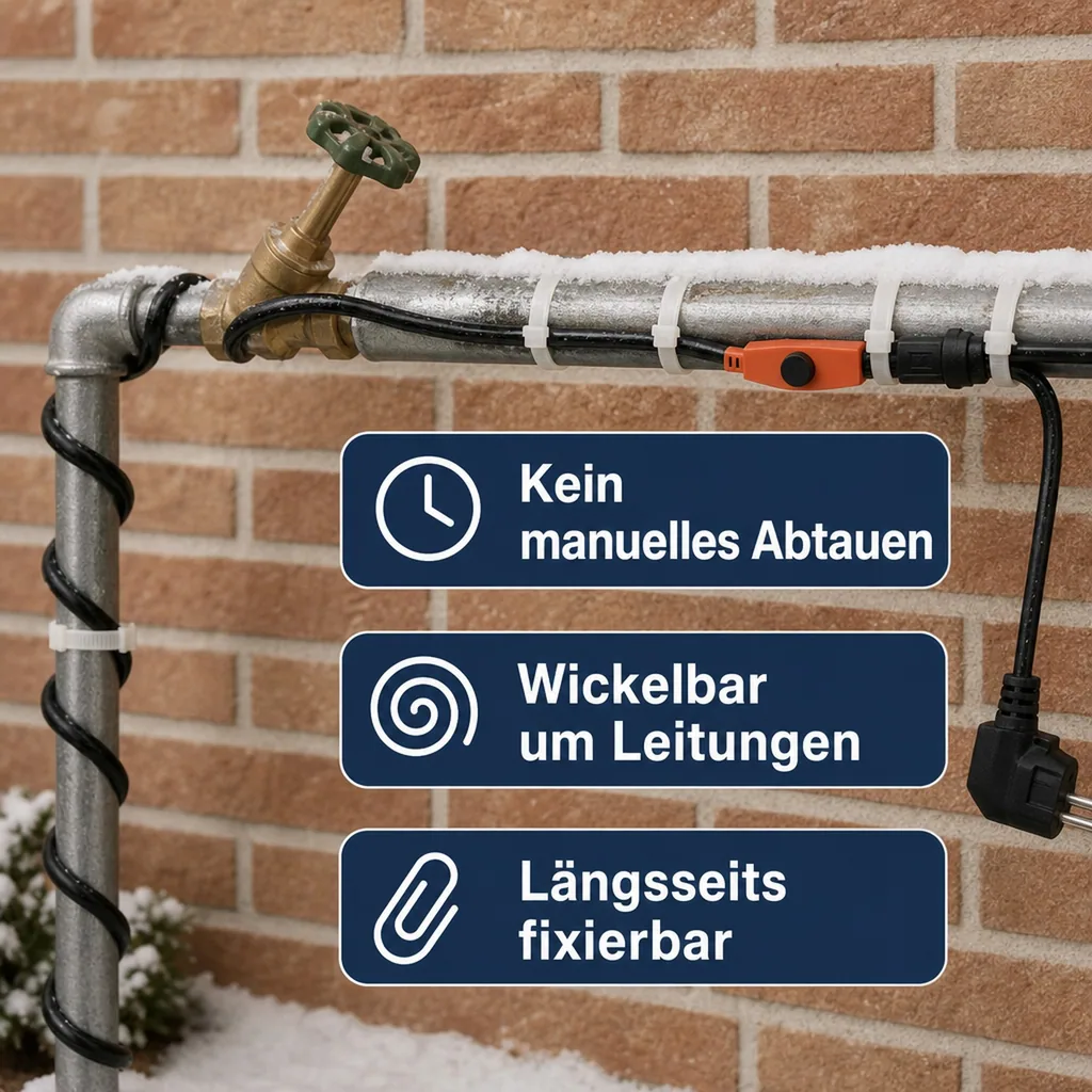 Frostschutz Heizleitung, 4 m, 64 Watt