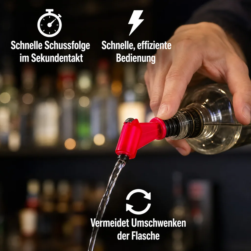 Flaschenportionierer, Ausgießer - Bottle Master 3000, rot, gelb, blau für 0,5 - 1,5 Liter Flaschen, Farbe Bottle Master 3000: rot