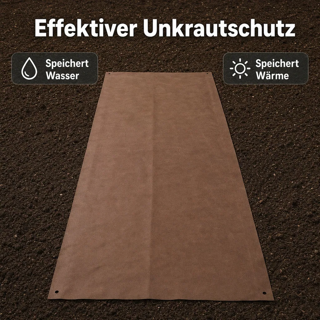 Mulch Vlies, 10 x 1.5 m,70 g/m², braun