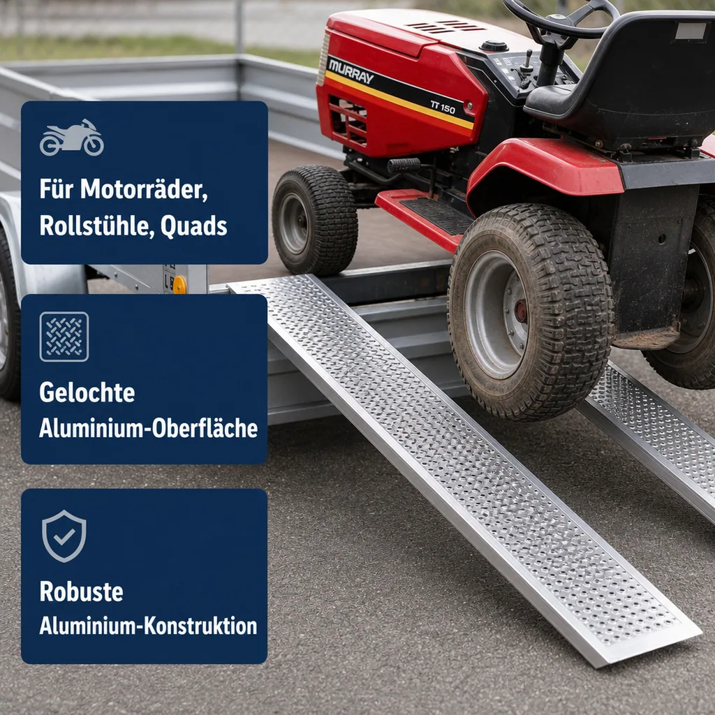Alu-Auffahr- und Verladerampen, gerade, 2 Stück