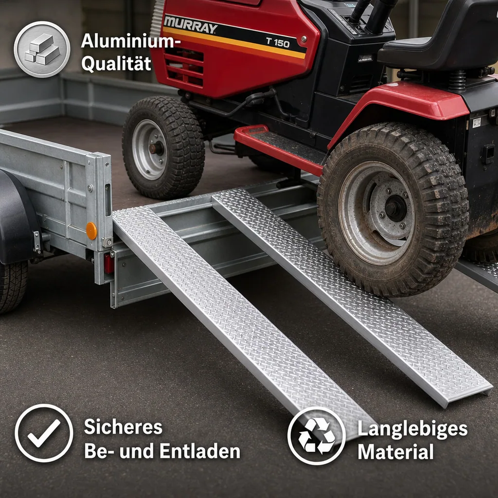 Alu-Auffahr- und Verladerampen, gerade, 2 Stück