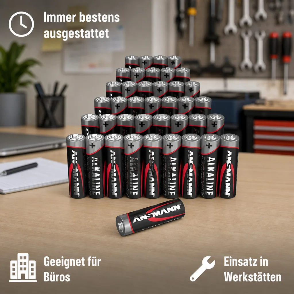 Alkaline Mignon (AA) Batterien - 40 Stück