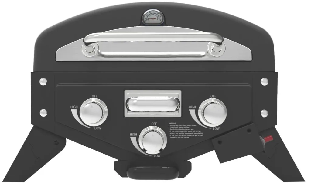 Tischgasgrill-Smoker "DALLAS" schwarz