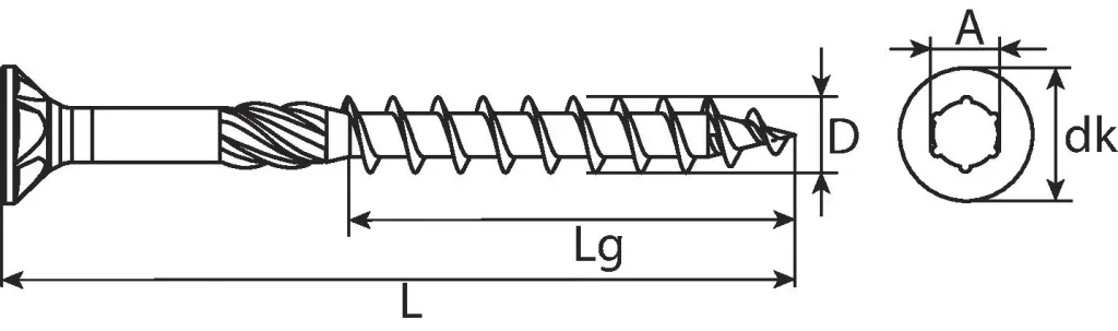 HOX Profiholzschrauben HX Senkkopf verzinkt 6x100mm HX30 100 Stück