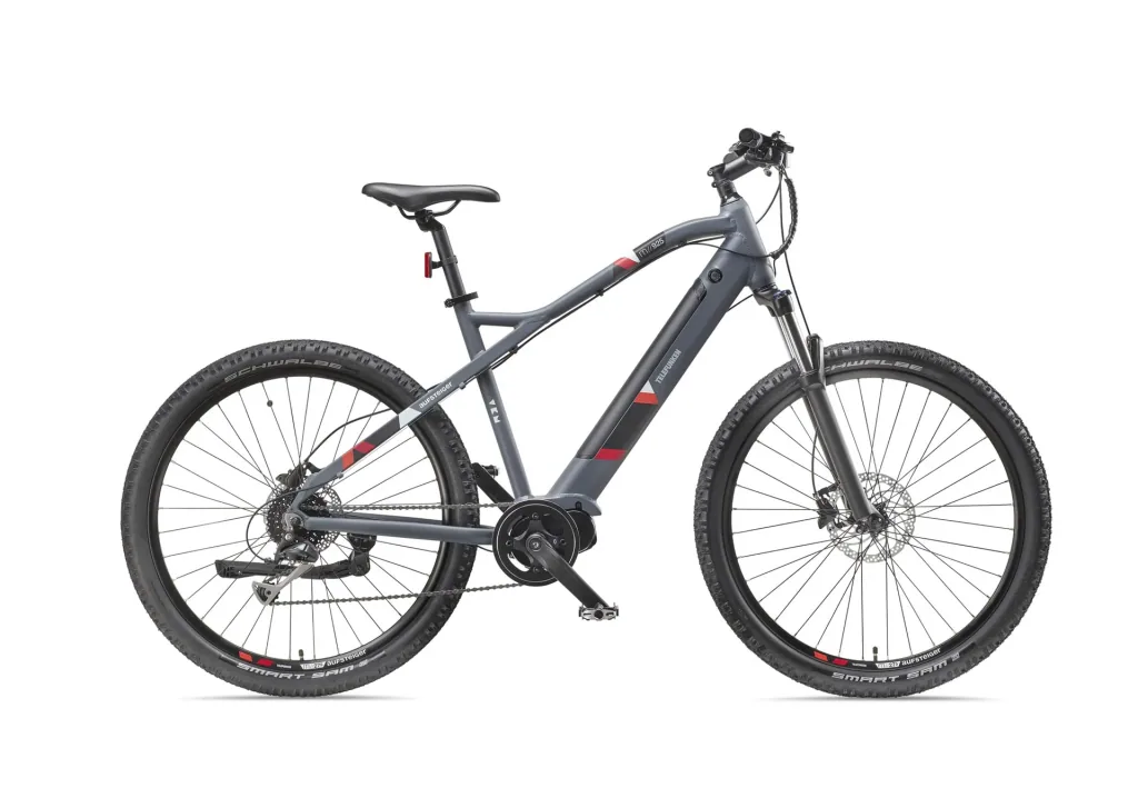 Unisex Alu MTB E-Bike 27,5 Zoll, 8-Gang Kettenschaltung, grau, Aufsteiger M925 Hardtail