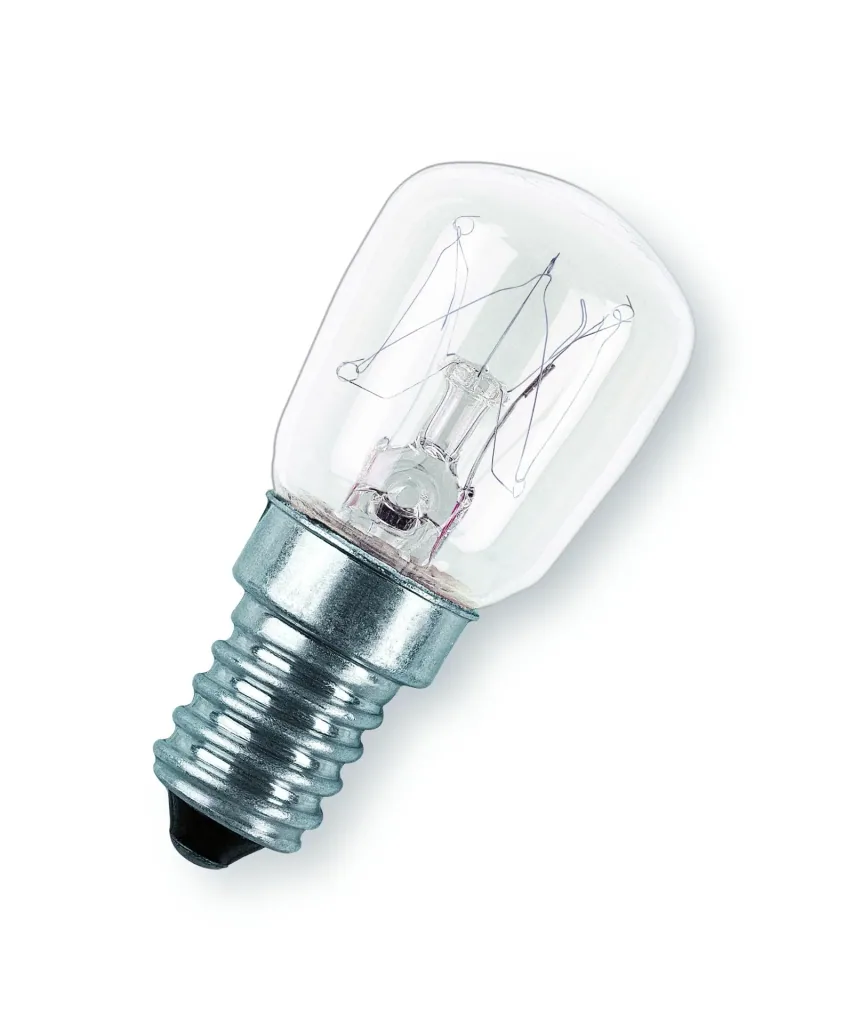 Kolbenlampe T26 15W klar 230V E14 für Kühlschrank und Nähmaschine