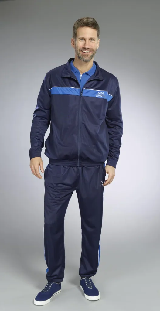 Poloshirt mit Reißverschluss, azur blau, Gr. L
