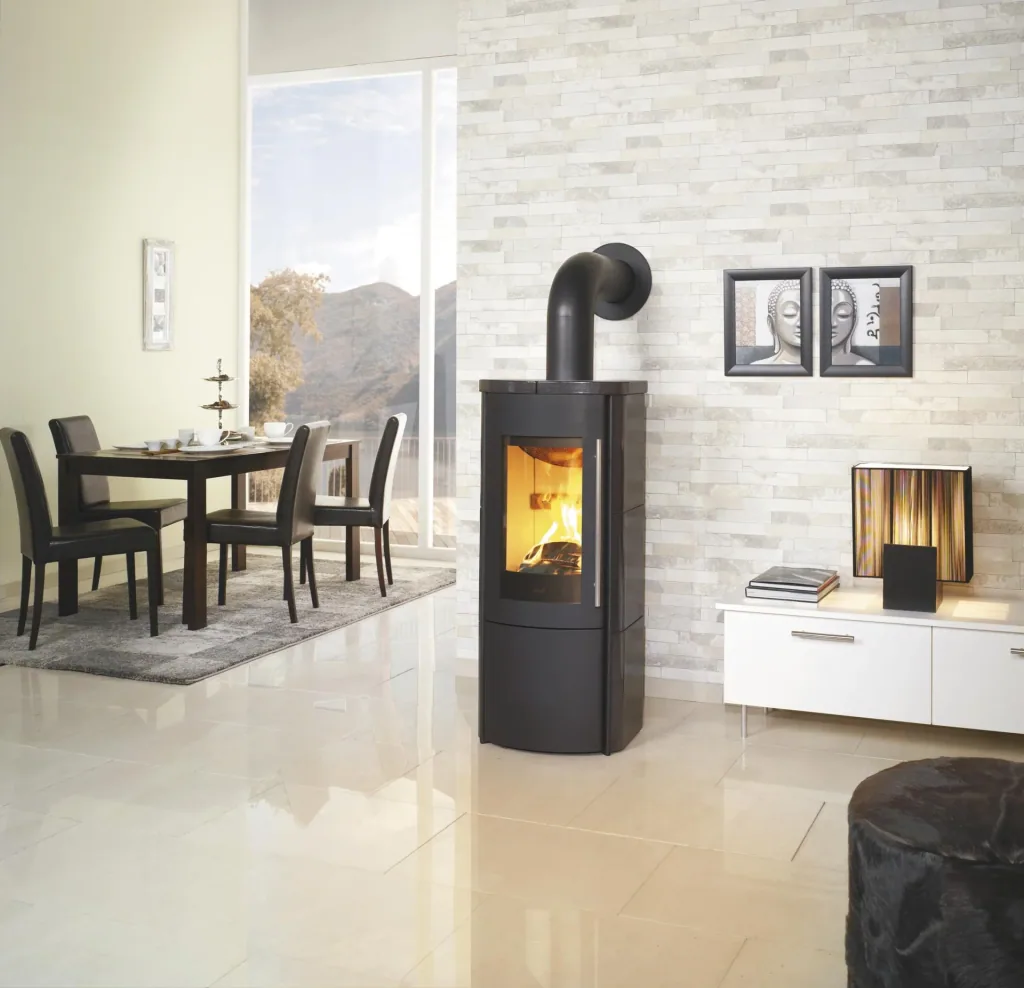 Kaminofen - Lova ECOplus RUA 6 kW - Kacheln meteor-schwarz