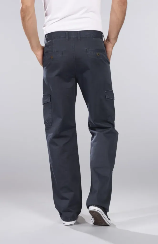 Cargohose aus Baumwolltwill, Farbe blau/grau, Gr.52