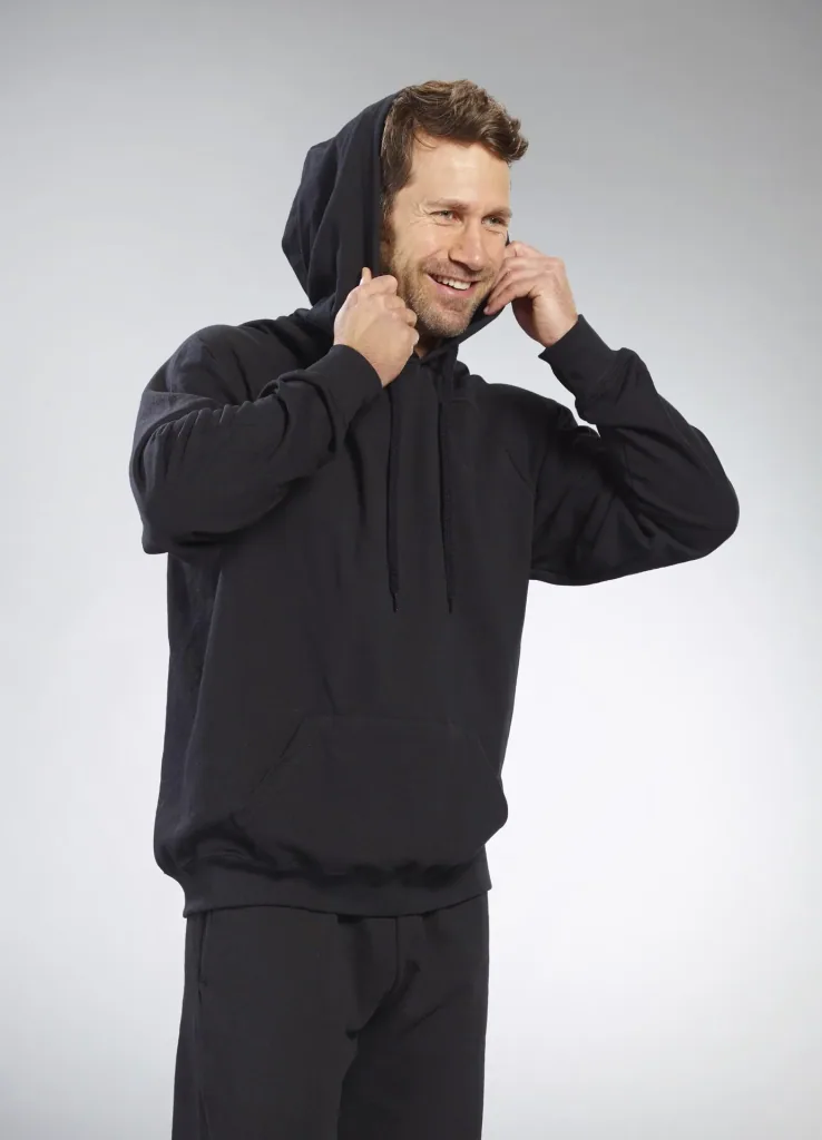 Hoody mit Kängurutasche, Farbe schwarz, Gr.L