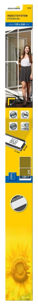 Fliegengittertür Premium, 120 x 240 cm, Farbe weiß