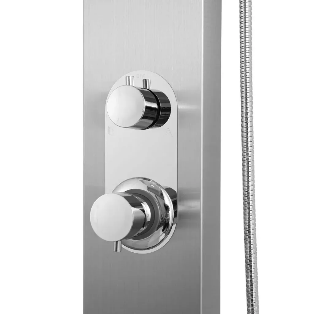 Duschpaneel Care Chrom 150x15 cm, Duschset mit 2 verschiedene Duschfunktionen