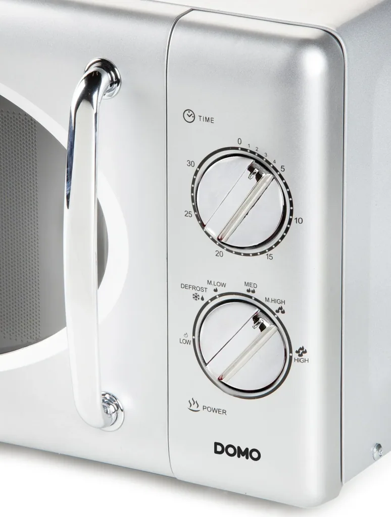 Mikrowelle "DO3020", mit Auftaufunktion und Timer, 20 Liter, 6 Leistungsstufen, Silberfarben, 700 Watt