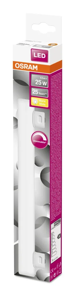 LEDinestra S14s, 4,5 Watt, warmweiß, matt, dimmbar