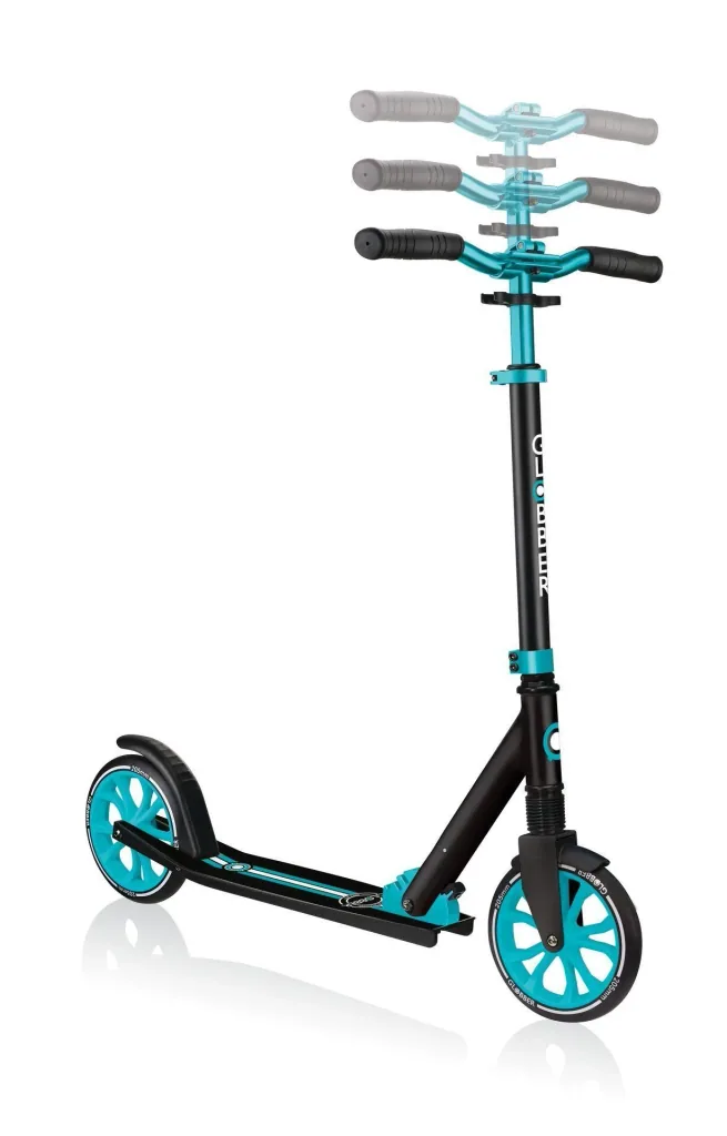 NL 205 Tretroller, 205 mm, ABEC 7, höhenverstellbar, Frontfederung, Klappmechanismus, türkis