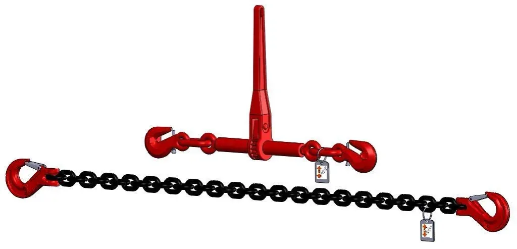 Zurrkette GK8, 2-teilig, 10 mm, zulässige Zurrkraft 6300 daN