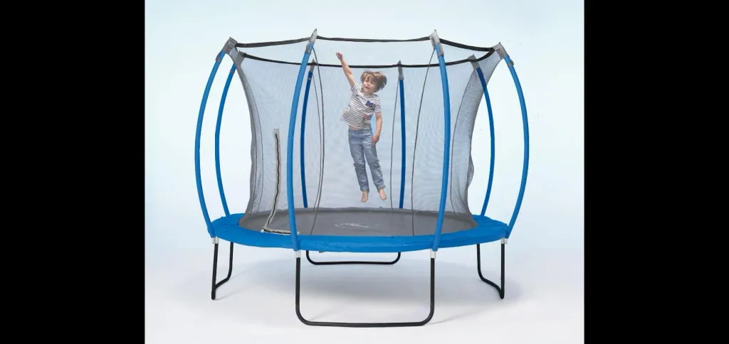 Springsafe Trampolin Colours 305 cm mit Sicherheitsnetz, Outdoor-Trampolin, Durchmesser 305 cm, rund, blau