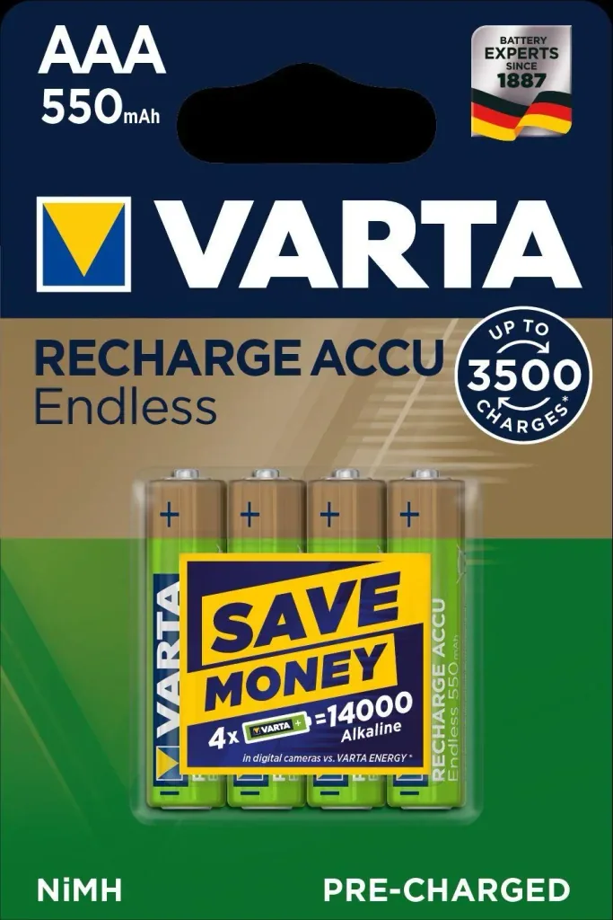 RECHARGE Endless Micro (AAA) Akku mit 550mAh - 4 Stück