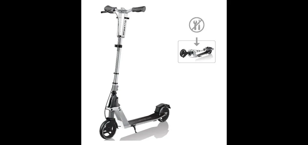 ONE K 165 DELUXE Tretroller, 165 mm, ABEC 7, höhenverstellbar, Handbremse, Klappmechanismus, silber