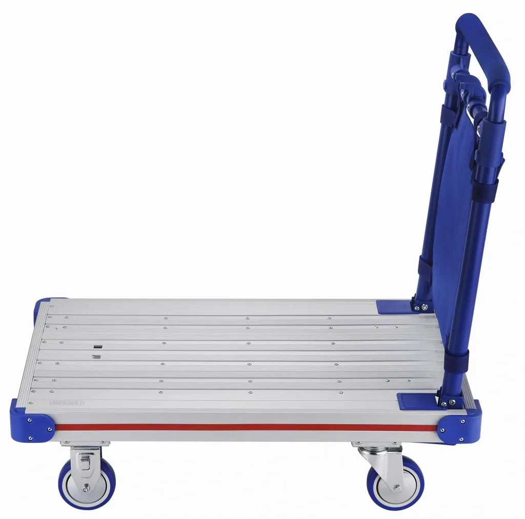 Schiebegriffwagen aus Aluminium Ladefläche 705 x 440 mm, Tragkraft 200 kg