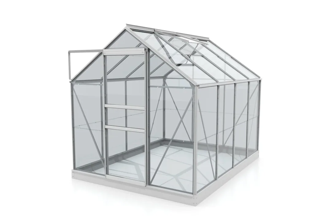 Gewächshaus Venus 5000 ESG 3 mm, Farbe alu