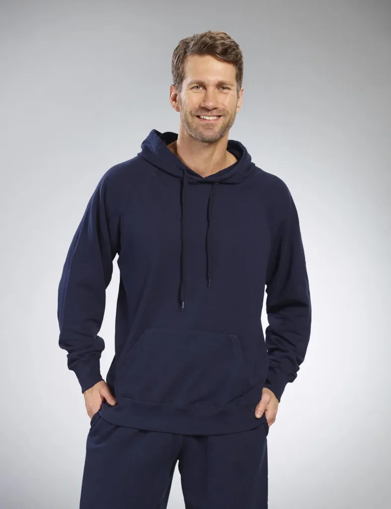 Hoody mit Kängurutasche, Farbe marine, Gr.2XL