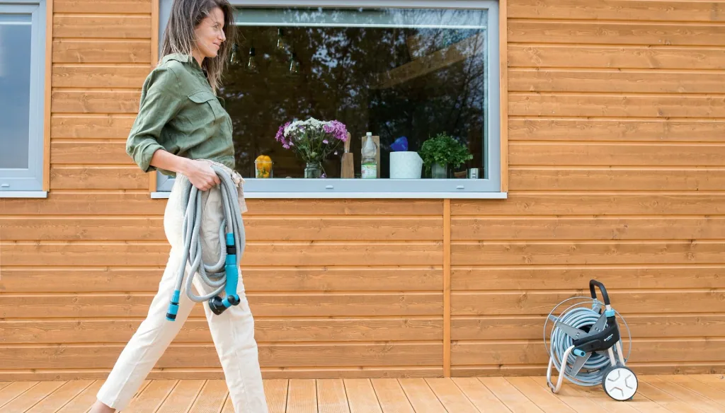 Bewässerungssatz mit dehnbarem Gartenschlauch BASIC 7,5 m