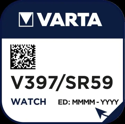 Silberoxid Knopfzelle V396 / V397 / SR59, 1,55 Volt - 1 Stück